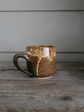 Load image into Gallery viewer, #8 Brown &amp; Yellow Mug - Green Horseshoe
