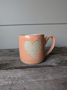 Orange Heart Mug