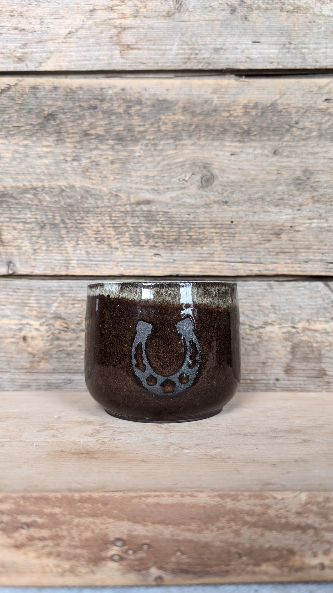 #248 - Brown Horseshoe Goblet