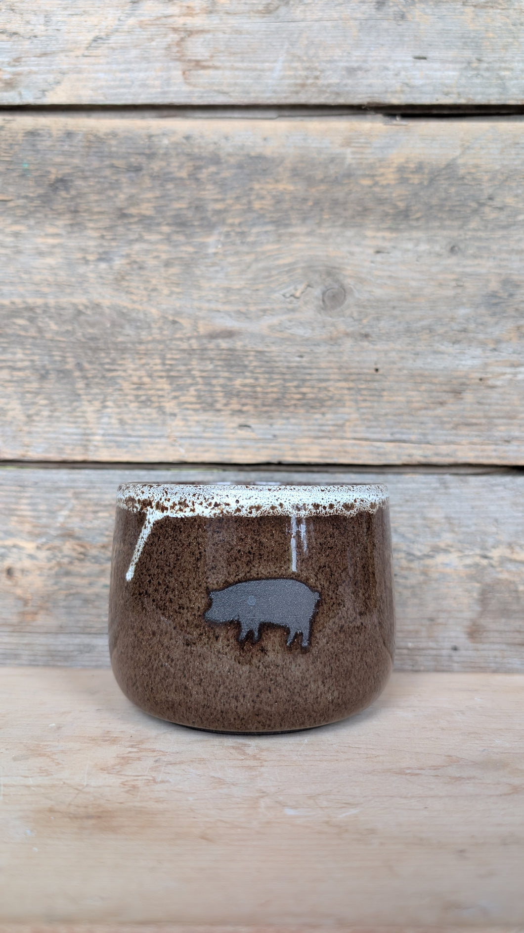 #244 - Brown Pig Goblet