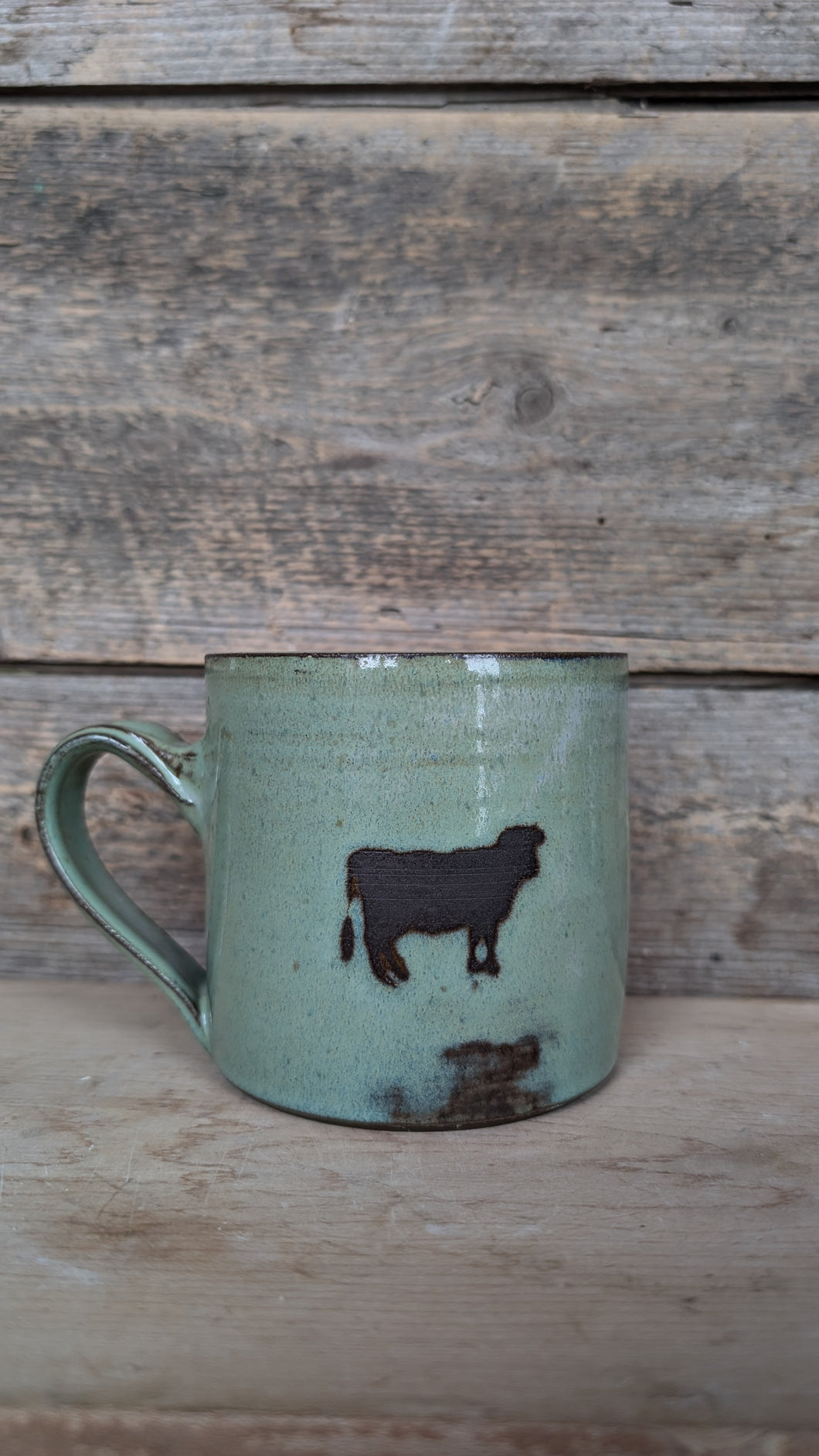#206 - Green Cow Mug