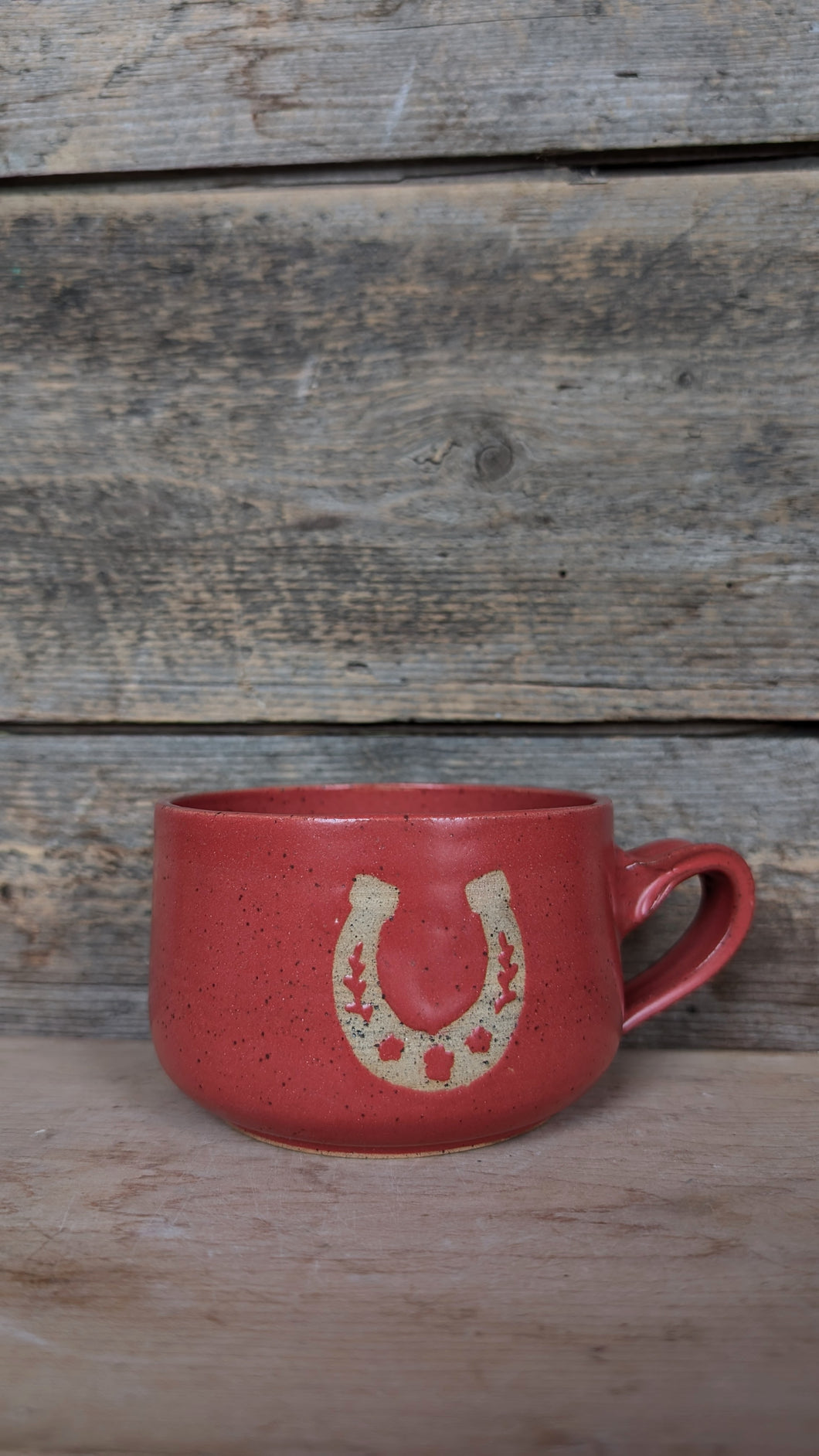 #207 - Red Horseshoe Mug