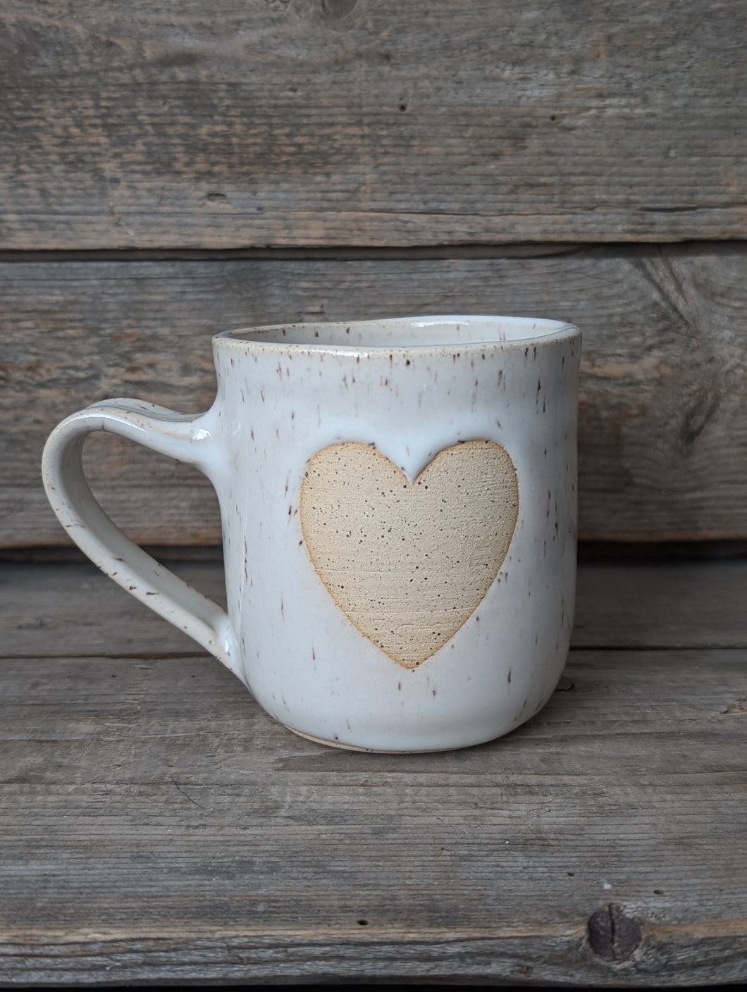 White Heart Mug