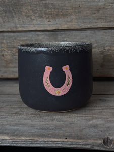 Pink Horseshoe Matcha Bowl