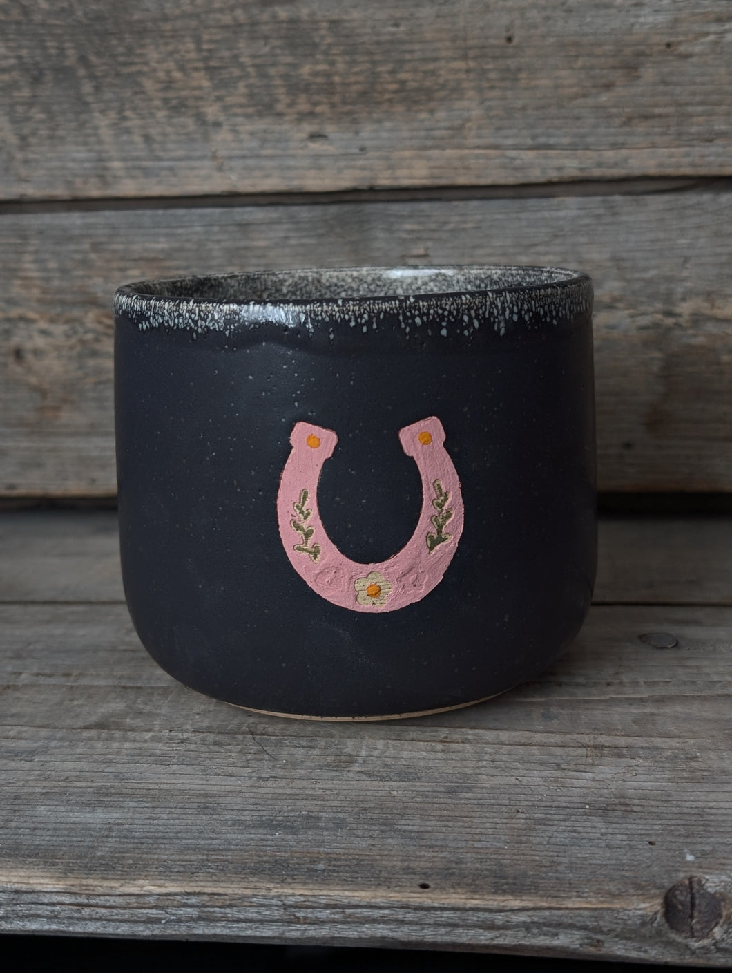 Pink Horseshoe Matcha Bowl