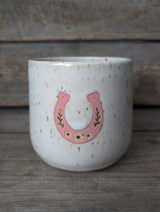 Pink Horseshoe Matcha Bowl