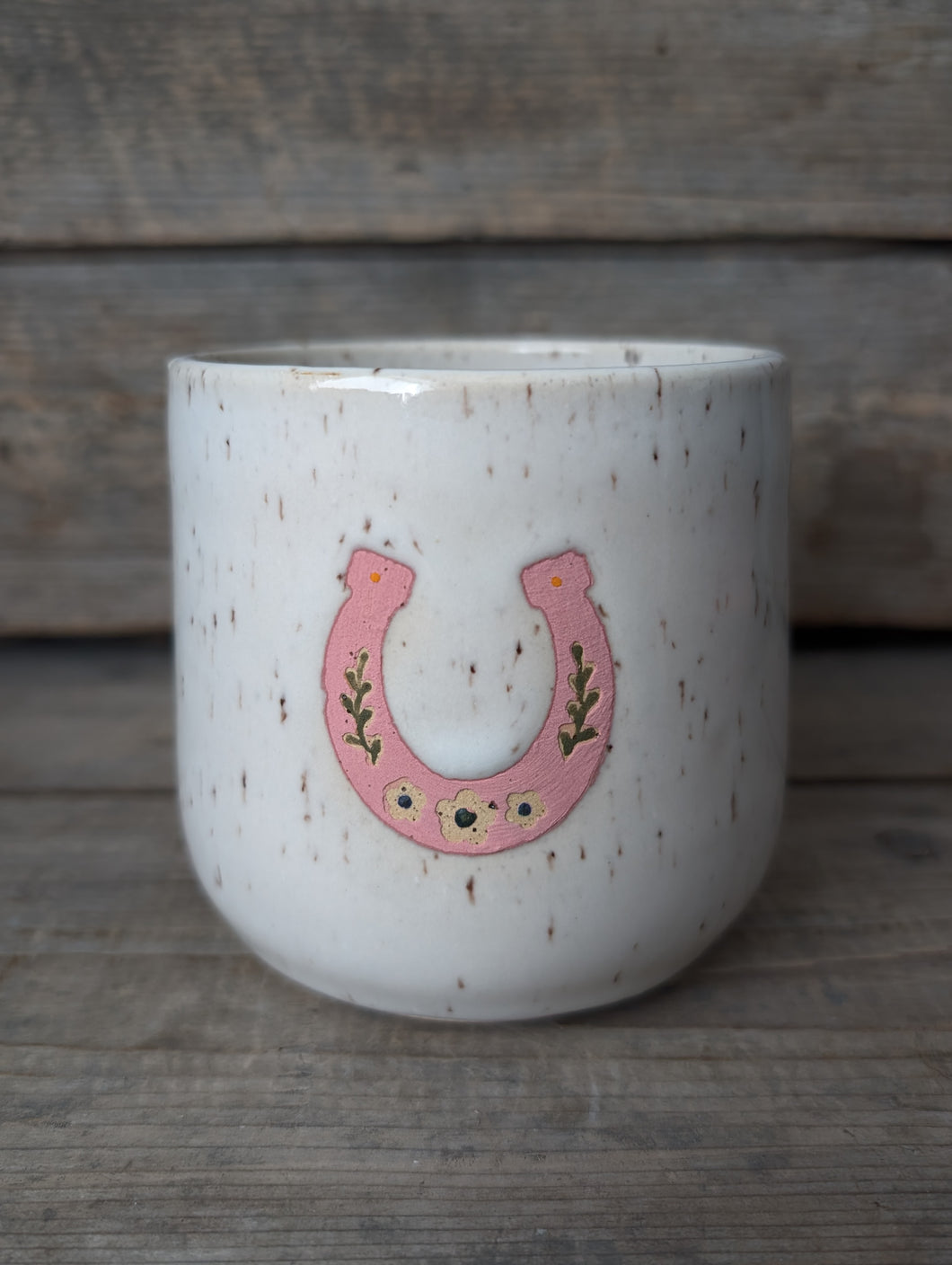 Pink Horseshoe Matcha Bowl