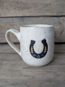Blue Horseshoe Mug