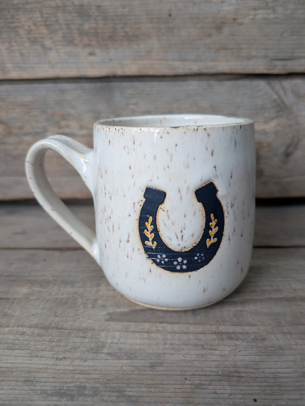 Blue Horseshoe Mug