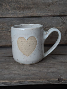 White Heart Mug