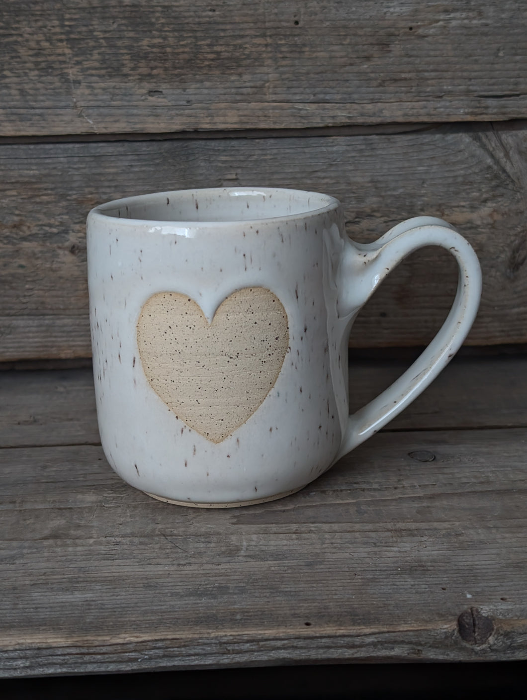 White Heart Mug