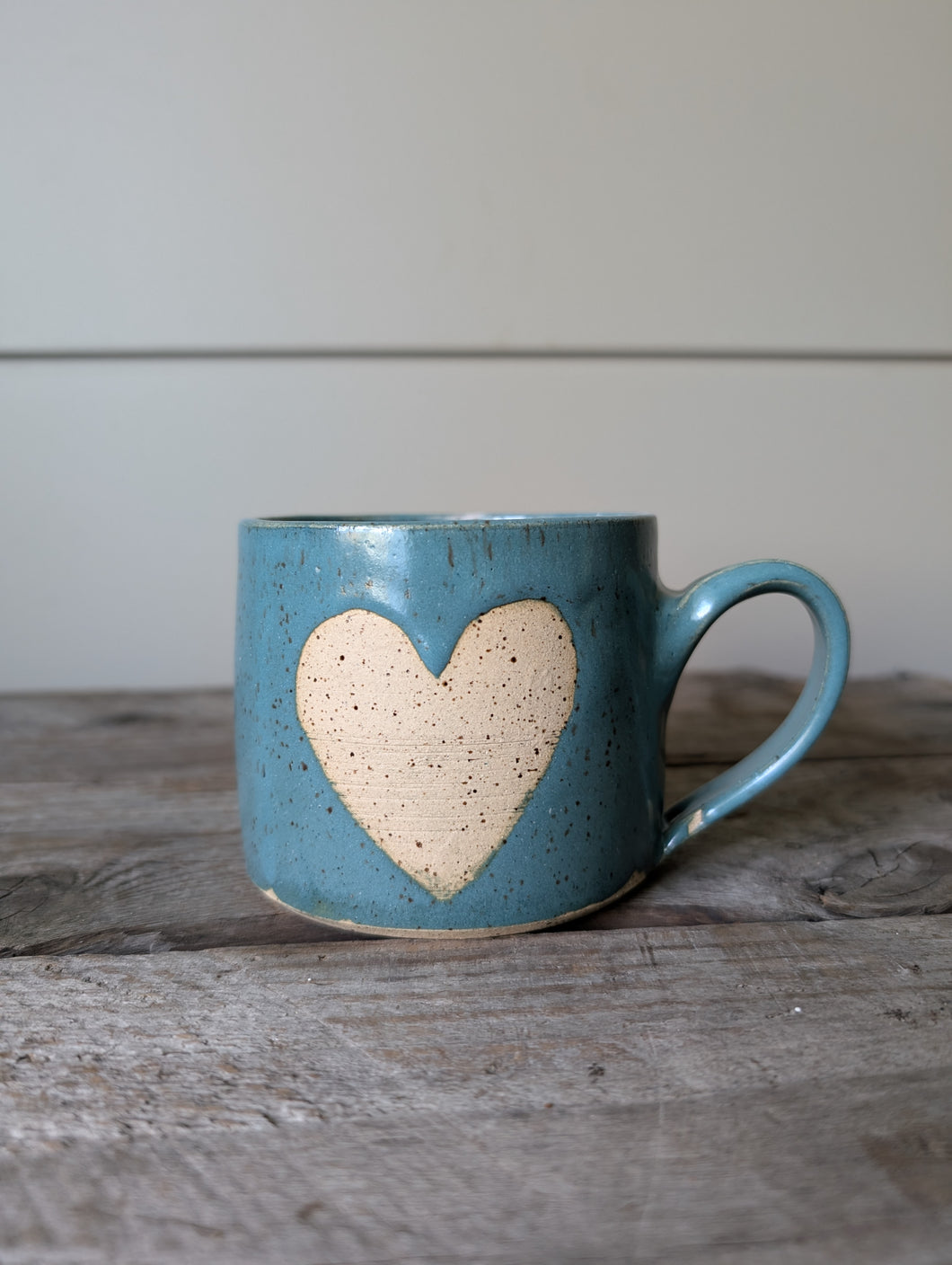 Teal Heart Mug