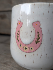 Pink Horseshoe Matcha Bowl