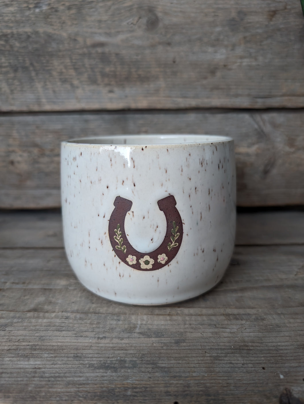 Brown Horseshoe Matcha Bowl