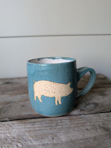 Teal Pig Mug